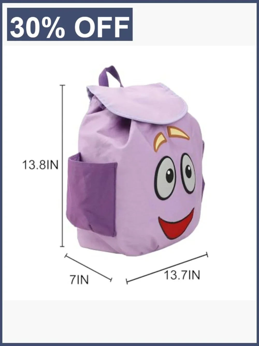 Dora The Explorer Novelty Backpack with Map Pouch 13 inch
